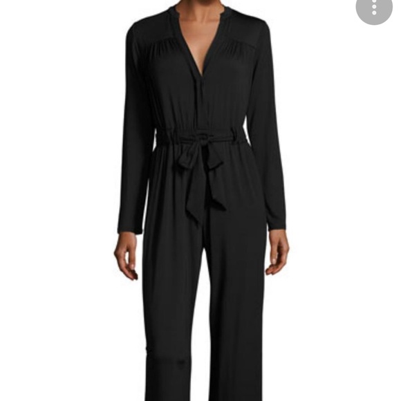 RACHEL PALLY Size XS Stretchy Jumpsuit 1-Piece VNeck Belted Tie-Waist $298 NEW - Picture 1 of 17